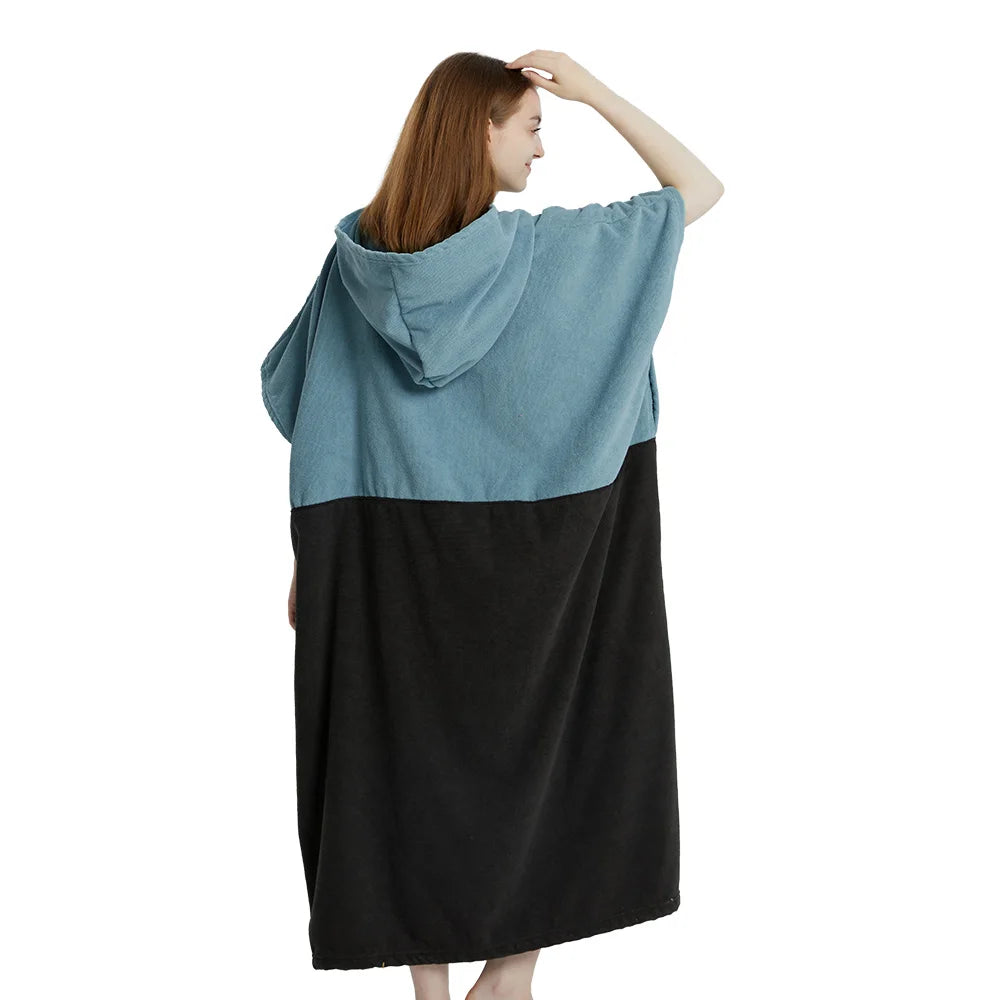 Surf Poncho Towel Poncho Quick-Dry Towel Hoodie Microfiber Beach Robe Changing Poncho Swim Towel Beach Poncho For Adults