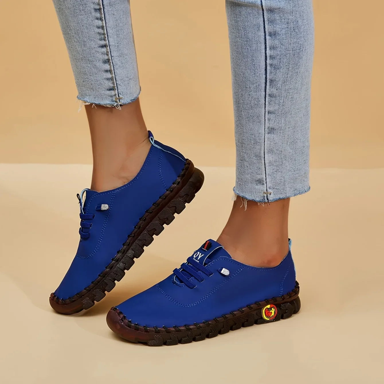 Sneakers Women Shoes Flat Loafers Leather Mom Shoes for Women Comfortable Slip on Soft Casual Platform Shoes Zapatos De Mujer