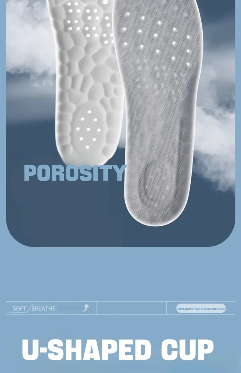 1Pair 4D Soft Shoes Insoles for Feet Plantar Fasciitis Insole Arch Support Orthopedic Inserts Sports Shock Absorption Shoe Pads