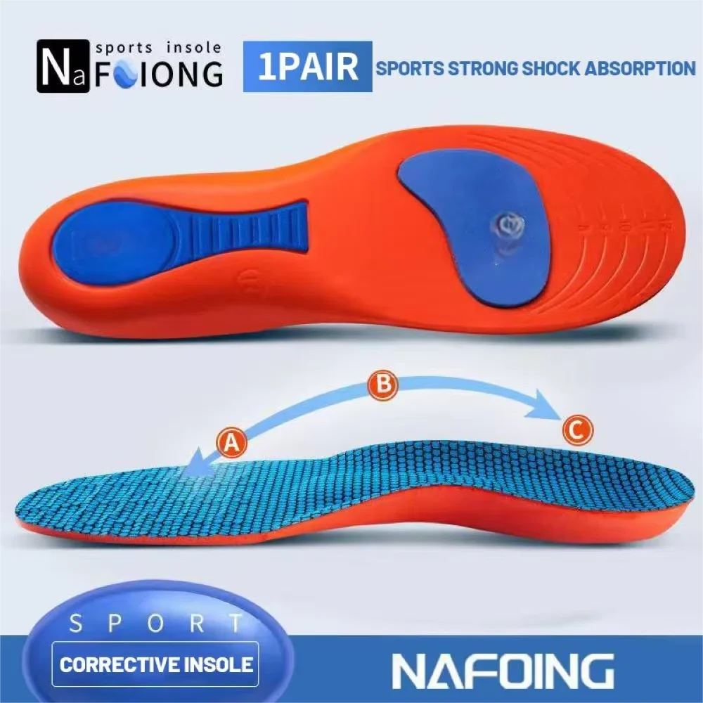 Sport Orthopedic Insoles for Feet Men Women EVA Breathable Shock Absorption Shoes Insole for Running Basketball Sport Care Pads