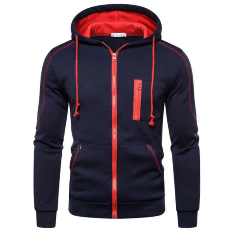 Men's Hoodie Black White Army Green Red Hooded Color Block Fleece Cool Casual Winter Clothing Apparel Hoodies Sweatshirts