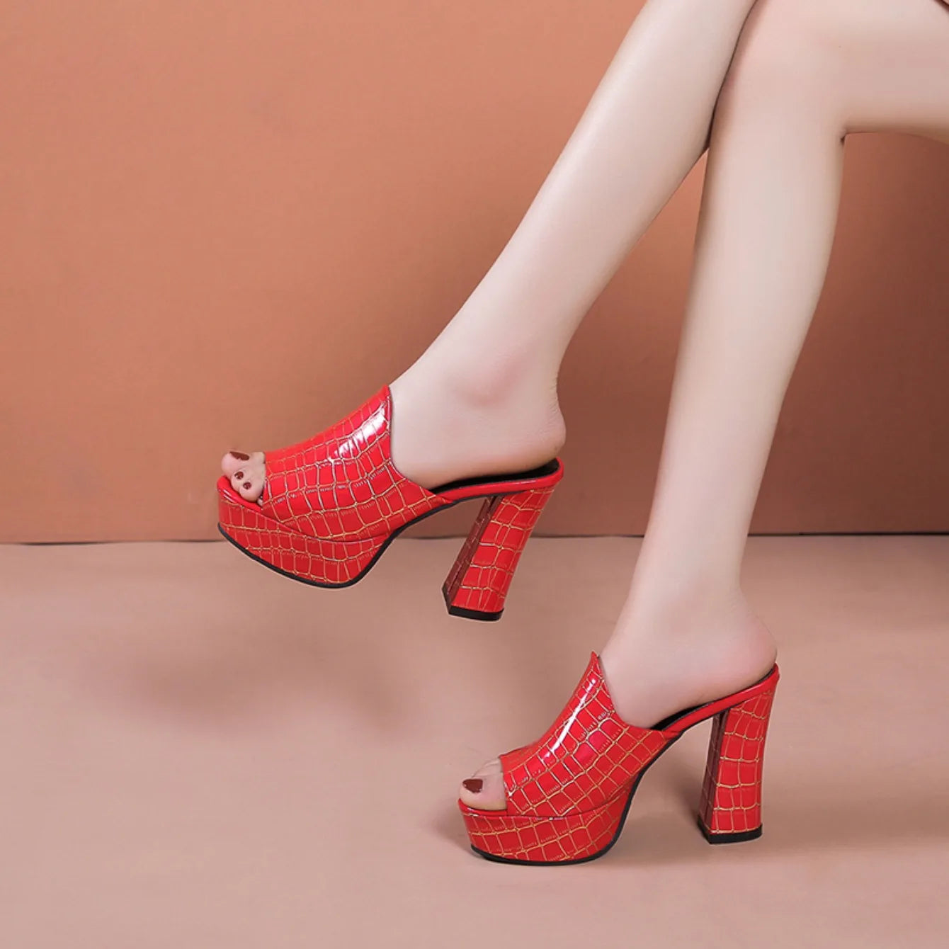 Platform Slippers Women Sandals Summer High Heels Women Shoes Slides Designer Slippers Party Pumps Ladies Shoes Zapatos De Mujer