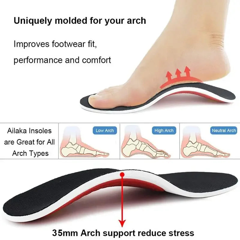 Orthopedic Insoles for Foot Sneakers Shoes Insole Men Women Arch Support Shoe Pads for Plantar fasciitis Feet Care