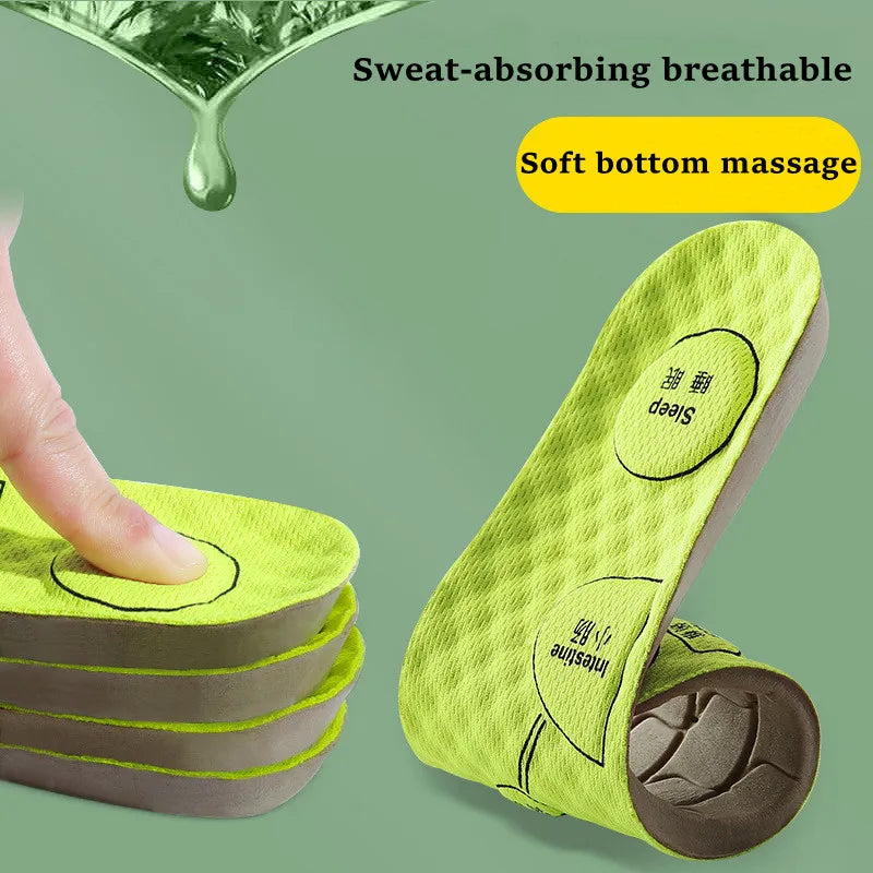 Foot Acupressure Insole Men Women Soft Breathable Sports Cushion Inserts Sweat-absorbing Deodorant Orthopedic Shoe Sole