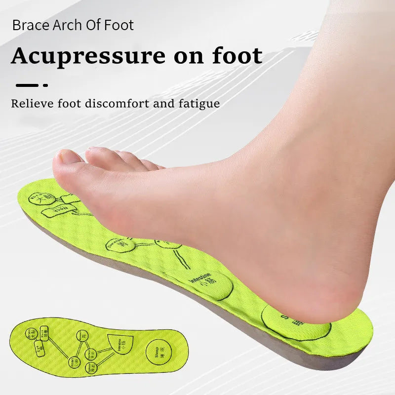 Foot Acupressure Insole Men Women Soft Breathable Sports Cushion Inserts Sweat-absorbing Deodorant Orthopedic Shoe Sole