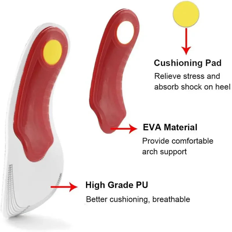 Orthopedic Insoles for Foot Sneakers Shoes Insole Men Women Arch Support Shoe Pads for Plantar fasciitis Feet Care