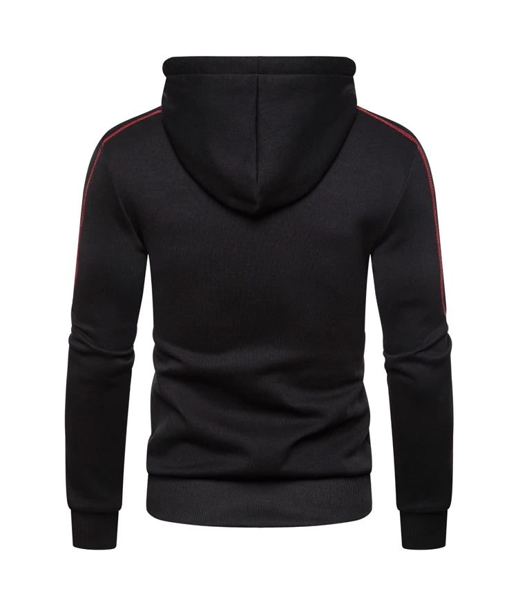 Men's Hoodie Black White Army Green Red Hooded Color Block Fleece Cool Casual Winter Clothing Apparel Hoodies Sweatshirts