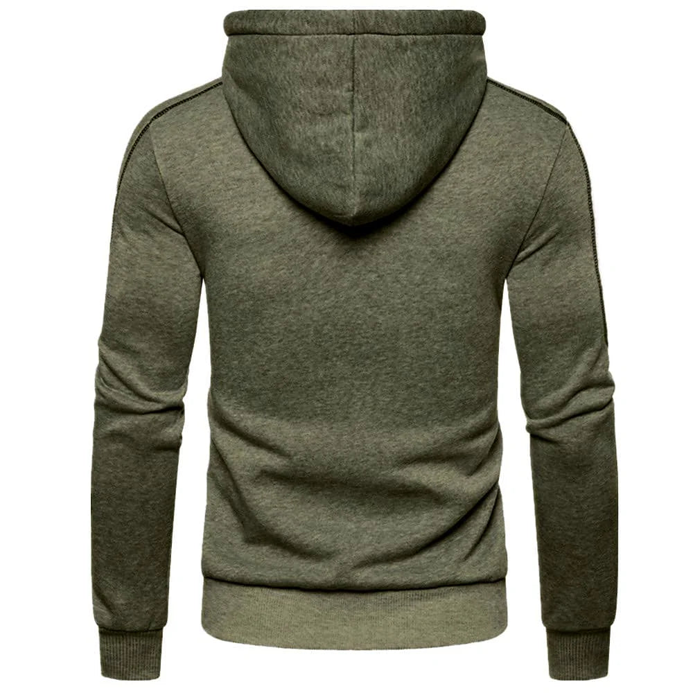 Men's Hoodie Black White Army Green Red Hooded Color Block Fleece Cool Casual Winter Clothing Apparel Hoodies Sweatshirts