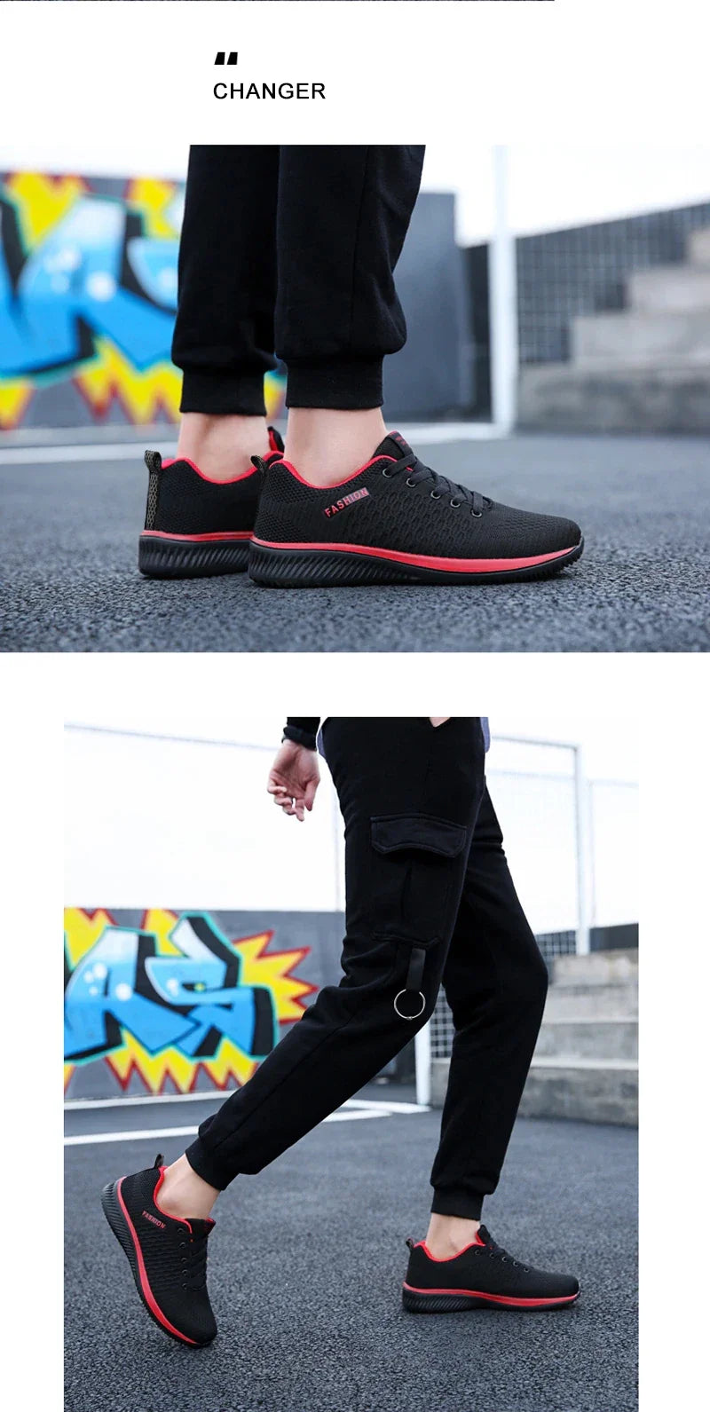 YRZL Sports Shoes for Men Shoes Sneakers Black Shoes Casual Men Knit Sneakers Breathable Athletic Running Walking Gym Shoes