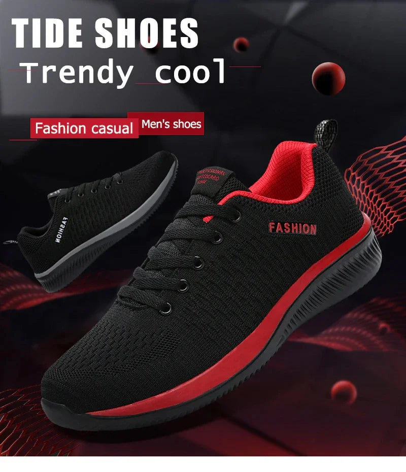 YRZL Sports Shoes for Men Shoes Sneakers Black Shoes Casual Men Knit Sneakers Breathable Athletic Running Walking Gym Shoes