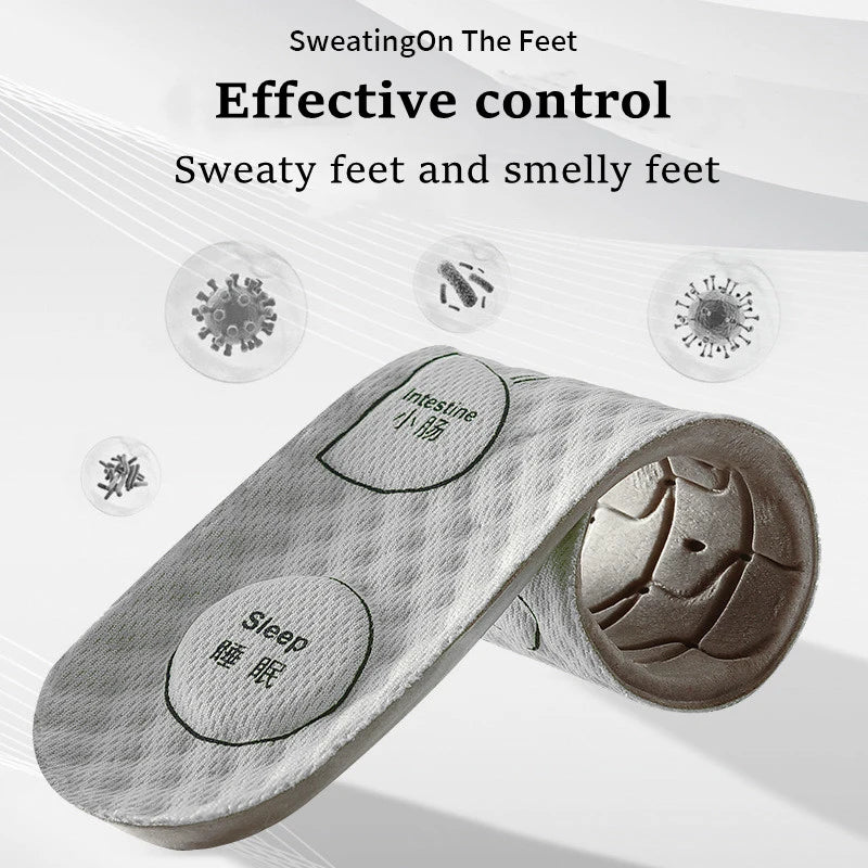 Foot Acupressure Insole Men Women Soft Breathable Sports Cushion Inserts Sweat-absorbing Deodorant Orthopedic Shoe Sole