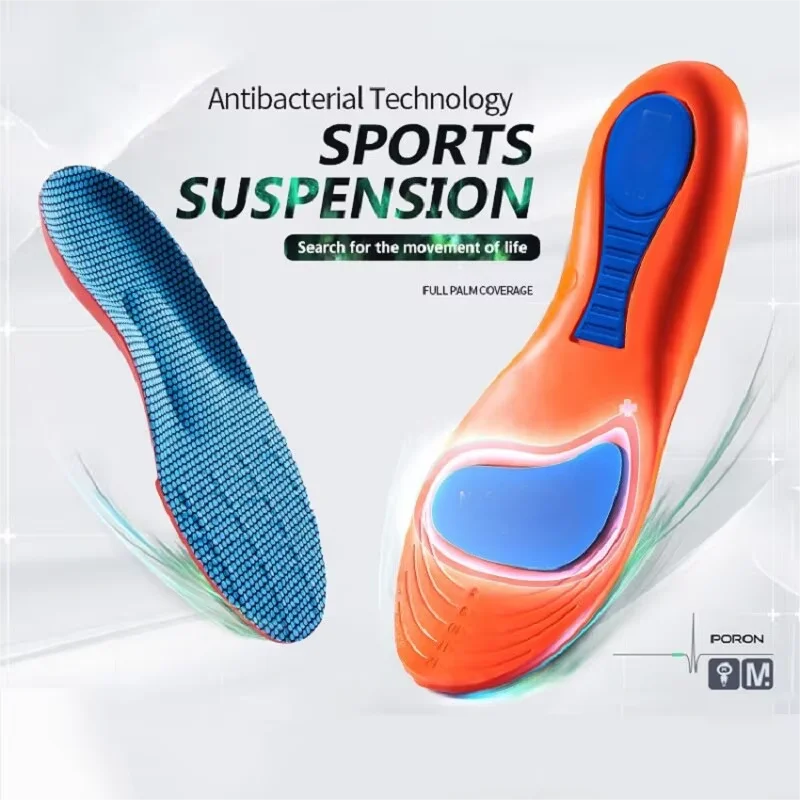 Sport Orthopedic Insoles for Feet Men Women EVA Breathable Shock Absorption Shoes Insole for Running Basketball Sport Care Pads