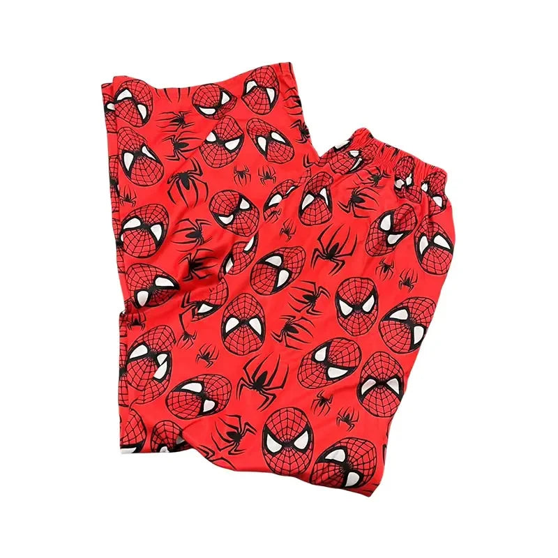 Hello Kitty Spider-Man anime pajama Pants Y2K cartoon loose slacks Family clothing Couple pants Girl gift