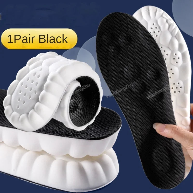 1Pair 4D Soft Shoes Insoles for Feet Plantar Fasciitis Insole Arch Support Orthopedic Inserts Sports Shock Absorption Shoe Pads