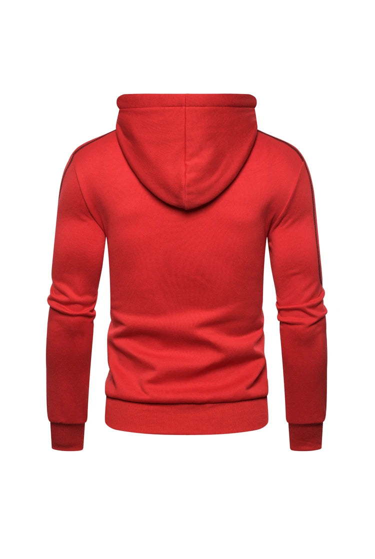 Men's Hoodie Black White Army Green Red Hooded Color Block Fleece Cool Casual Winter Clothing Apparel Hoodies Sweatshirts