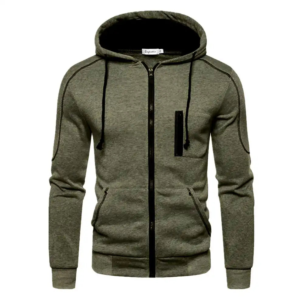 Men's Hoodie Black White Army Green Red Hooded Color Block Fleece Cool Casual Winter Clothing Apparel Hoodies Sweatshirts