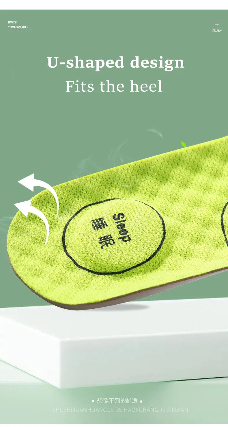 Foot Acupressure Insole Men Women Soft Breathable Sports Cushion Inserts Sweat-absorbing Deodorant Orthopedic Shoe Sole